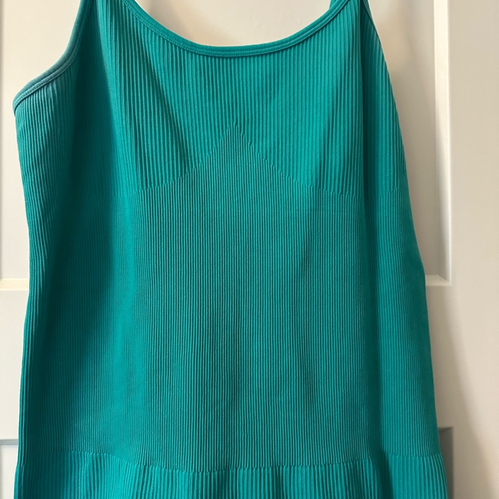 Teal Sleeveless Jumpsuit - Picture 2 of 4